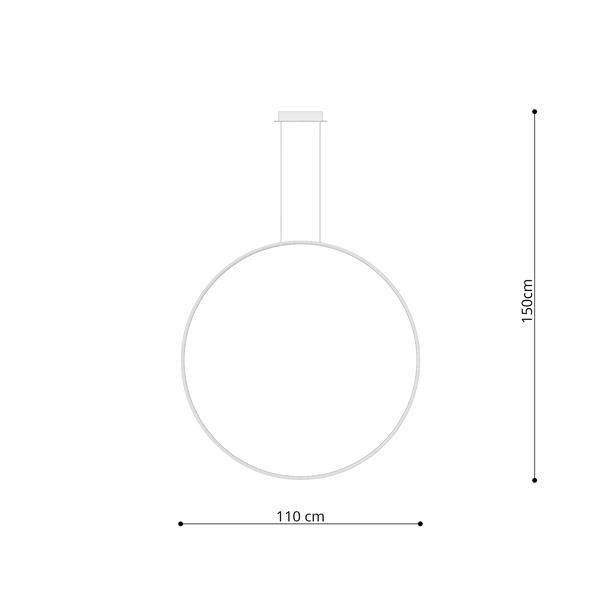 Nowoczesna lampa wisząca RIO 110 LED czarna 70W barwa neutralna 4000K TH.124