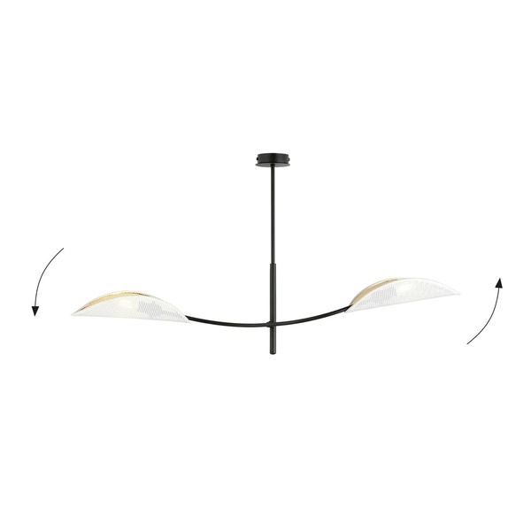 Lampa sufitowa Emibig LOTUS 2 Biały/GOLD 1107/2