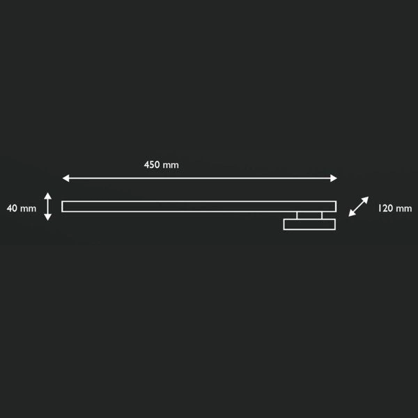 Nad lustro biały SHINE prawy 45cm RH
