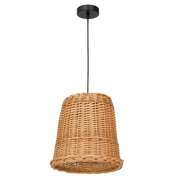 Lampa wisząca VIMINI, MLP7990, czarny/naturalne drewno, 1x60W E27