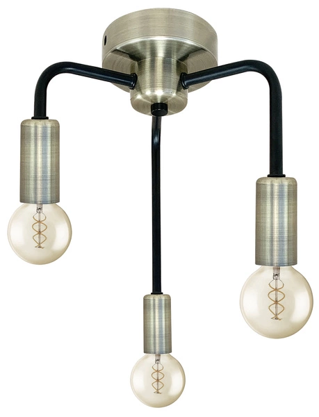 Lampa sufitowa SAGA, 33-01320, patynowy/czarny, 3x40W E14