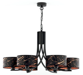 Klasyczny Żyrandol ARTHUR wys. 71cm 6xE27 15W IP20 | czarny