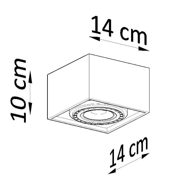 Plafon QUATRO 1 naturalne drewno