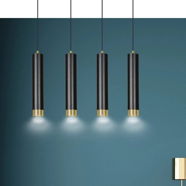 Lampa wisząca Emibig KIBO 4 BL/GOLD 644/4