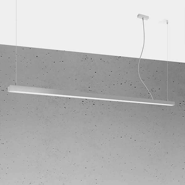 Lampa wisząca PINNE, 200 cm, szara, 50W LED, barwa neutralna 4000K, TH.233
