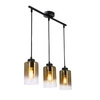 Lampa wisząca ASPRA, 33-16270, czarny/bursztynowy/transparentny, 3x60W E27