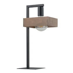 Nowoczesna lampka stołowa ROBIN E27 60W wys. 45cm | czarny brązowy