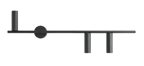 Aldex Minimalistyczny kinkiet TREVO WALL 3 ALL czarny prawy 1104Y1_2 1104Y1_2