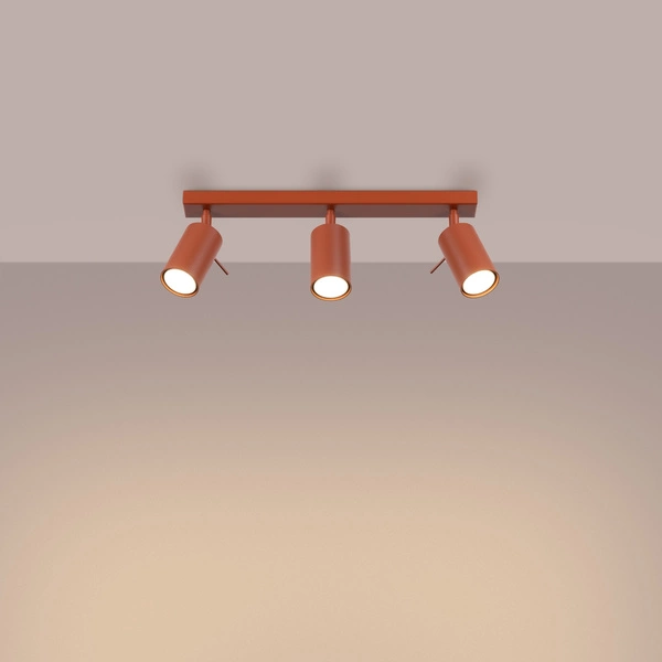 Plafon RING 3L ochra czerwona