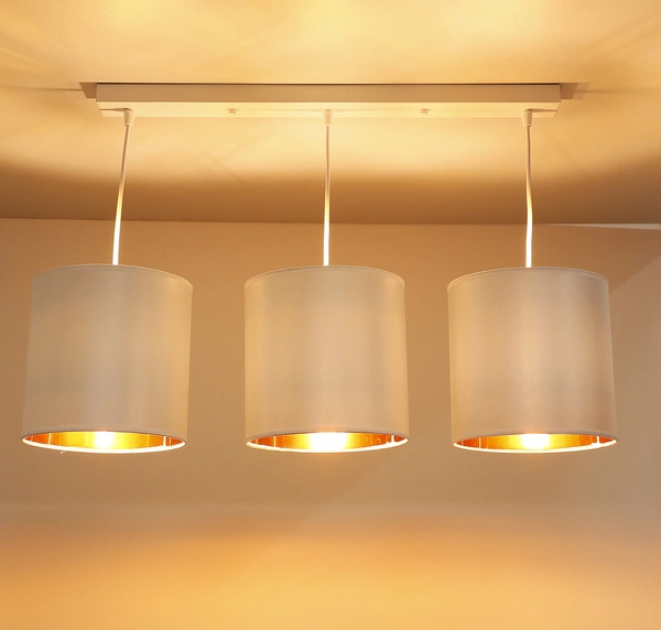 Lampa wisząca ATLANTA, biały/złoty, 3x40W E27