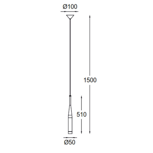 Lampa wisząca designerska do lokalu CONTE G9 wys. 150cm | złoty