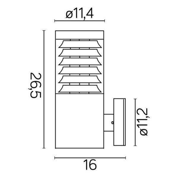 Stylowy kinkiet zewnętrzny E27 przed wejście Joy 91063L | srebrny