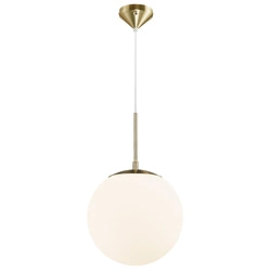 Lampa wisząca GRANT E27 25W Szkło | Mosiądz