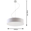 Lampa Wisząca ARENA 45 PVC Stal Biała 3 x 15W LED, SL.0120