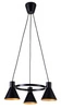 MORE LAMPA WISZĄCA 3X40W E27 CZARNY MATOWY