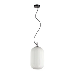 Lampa wisząca Rues śr. 20cm E27 | czarny/biały