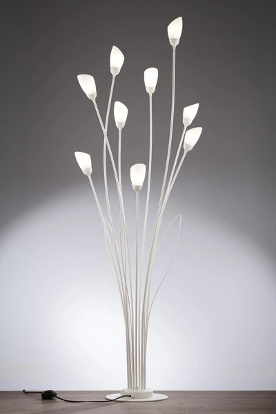 Klasyczna Lampa podłogowa GLORIOSA wys. 160cm 9xG9 14W IP20 | piaskowo-szary