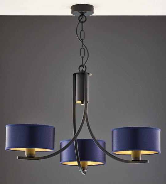 Klasyczny Żyrandol ARTHUR wys. 71cm 3xE27 15W IP20 | czarny