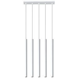Lampa Wisząca PASTELO 5 Biała Stal, SL.0468