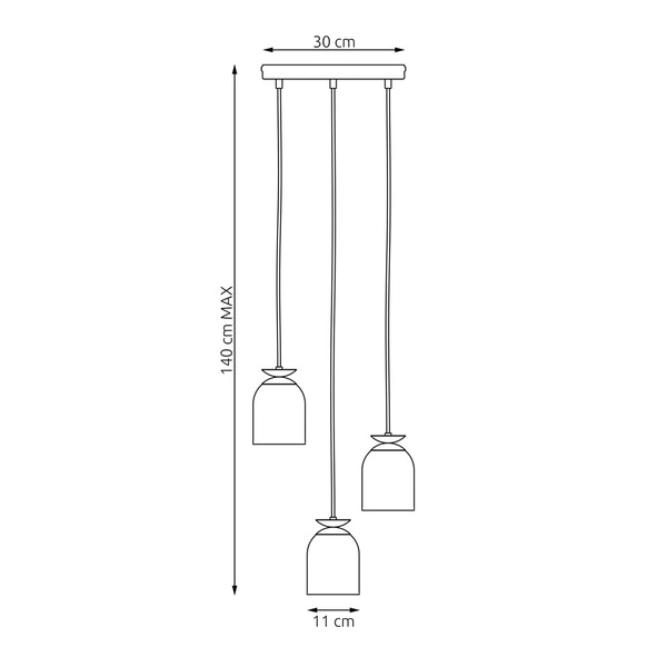 Lampa wisząca Emibig TARGET 3 PREM WH 1401/3PREM