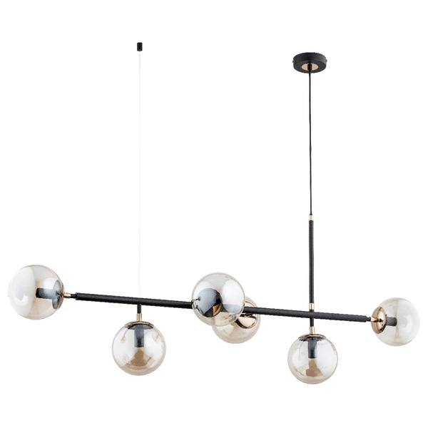 Lampa wisząca ALFA PRIMO CZARNA 6xE14 32cm | 63034