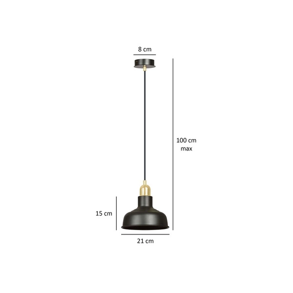 Lampa wisząca Emibig IBOR 1 Czarny 1042/1