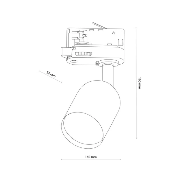 Reflektor do szyny 3 fazowej TRACER 6057 LED | biały 6057