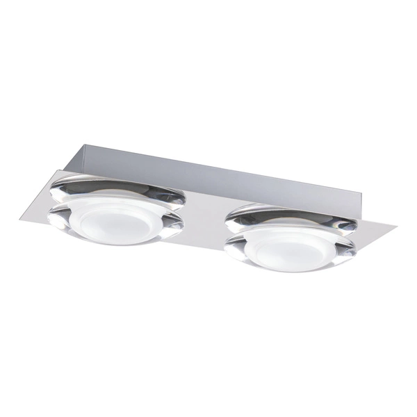 Lampa sufitowa Primo w zestawie Zintegrowane 2xLED 900lm 3000K 5W Chromowany metal/przezroczyste szkło 9029228