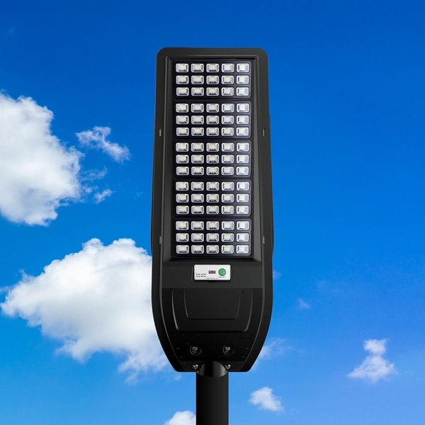 Latarnia solarna Via, czarna, 200W LED, barwa zimna 6000K, 2400lm, EKO9096