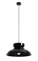 LAMPA WISZĄCA ALDO DARK BLACK GLOSS (47+ 23+ wood)