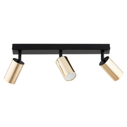 Lampa sufitowa ALFA ATLET CZARNA & ZŁOTA 3xGU10 40cm | 62543