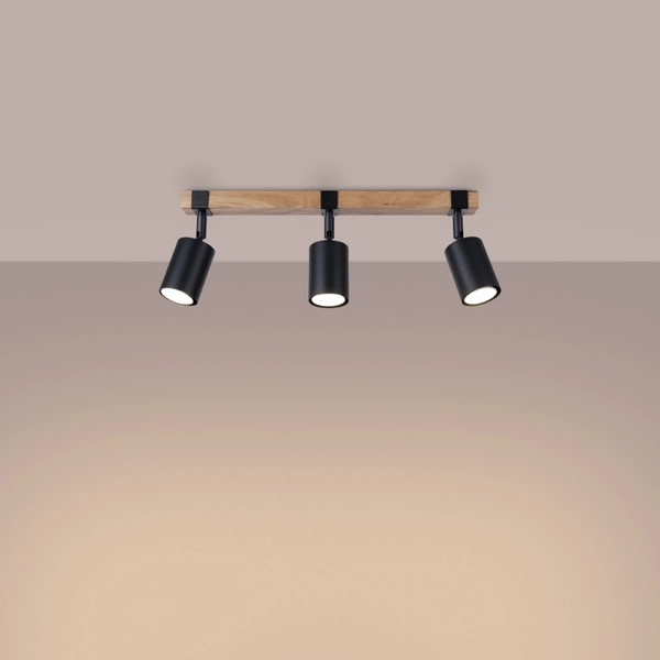 Plafon FAGER 3 czarny