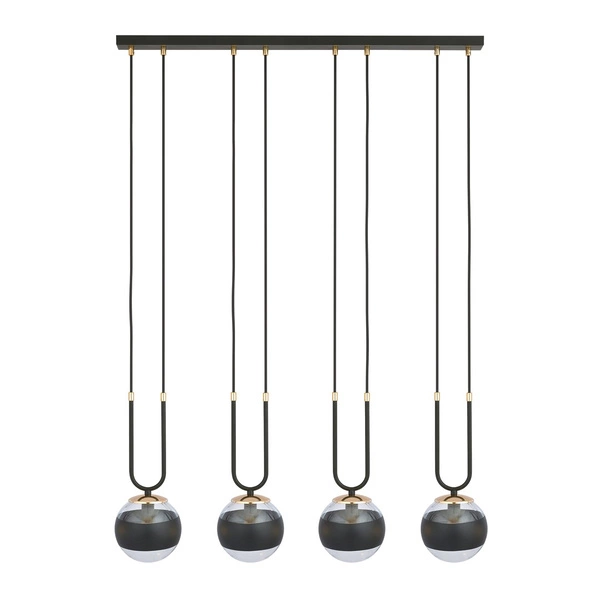 Lampa wisząca Emibig GLAM 4 Czarny/STRIPE 1113/4