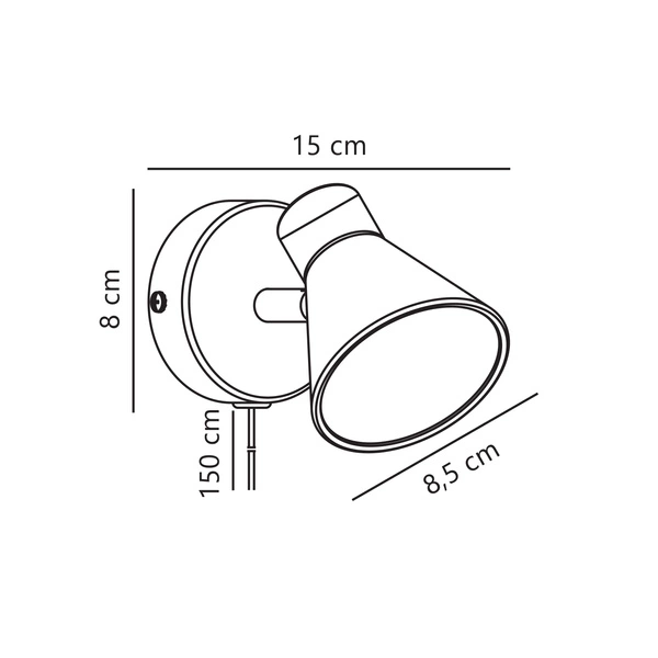 Kinkiet EIK GU10 35W Metal | Szary