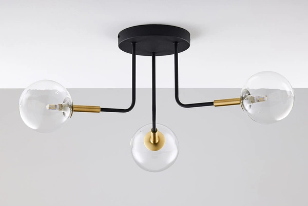 Nowoczesna Lampa sufitowa BURANO wys. 31cm 3xG9 14W IP20 | Złoty