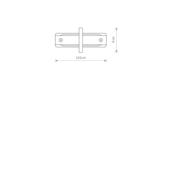 Łącznik PROFILE RECESSED straight connector white 8967
