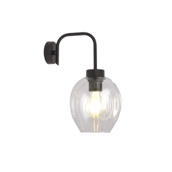 Kinkiet Emibig LUKKA K1 Czarny/TRANSPARENT 1164/K1