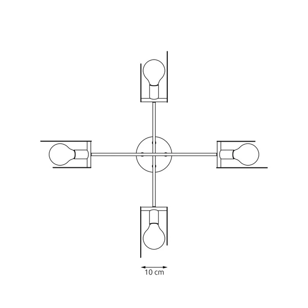Lampa wisząca Emibig EUFORIA 4 BL 1413/4