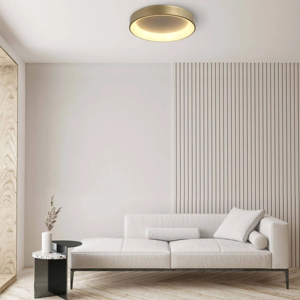 Nowoczesna lampa sufitowa LED 36W GEORGIA 3000K ciepła śr. 60cm | złoty