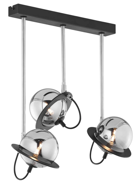 Nowoczesna Lampa wisząca PLANET wys. 50cm 3xG9 14W IP20 | Czarny