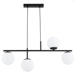 Lampa wisząca ALFA LUNA CZARNA & BIAŁA 4xE14 82cm | 63349
