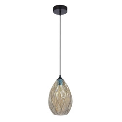 Lampa wisząca GRAN 31-51455 klosz złoty z ornamentem 1x60W E27