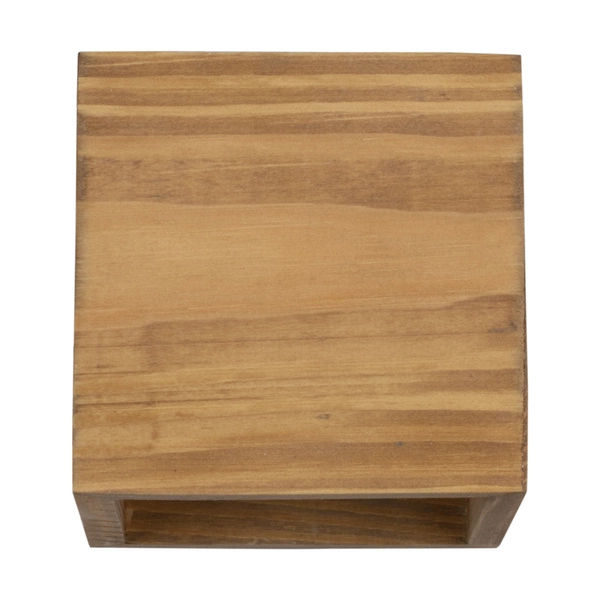 Kinkiet z drewna blokowego 1xG9 maks. 6W barwiona sosna brązowa/czarny metal 20251104