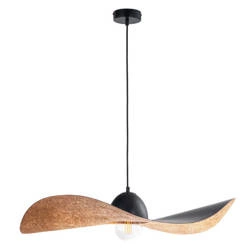 Designerska lampa wisząca KAPELLO L E27 60W śr. 76cm | czarny miedź