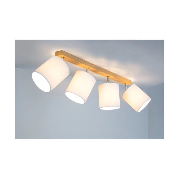 Aprillia Lampa Sufitowa 4xE27 Max.25W Dąb Olejowany/Biały 56744474