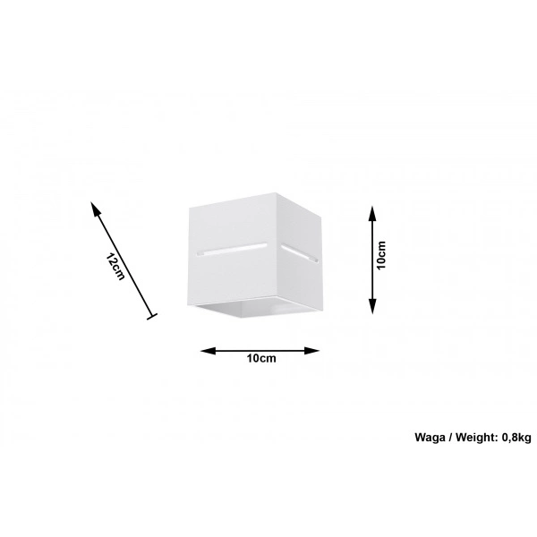 Nowoczesny kinkiet LOBO SL.0206 Biały 1xG9