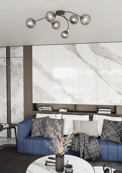 Lampa sufitowa Emibig VIBRA 6 BL GRAFIT 1399/6