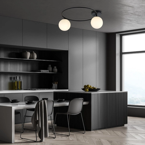 Lampa sufitowa Emibig SOPRA 2 BL OPAL 1257/2