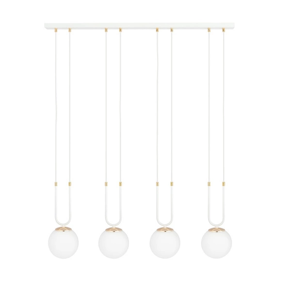 Lampa wisząca Emibig GLAM 4 Biały/OPAL 1115/4