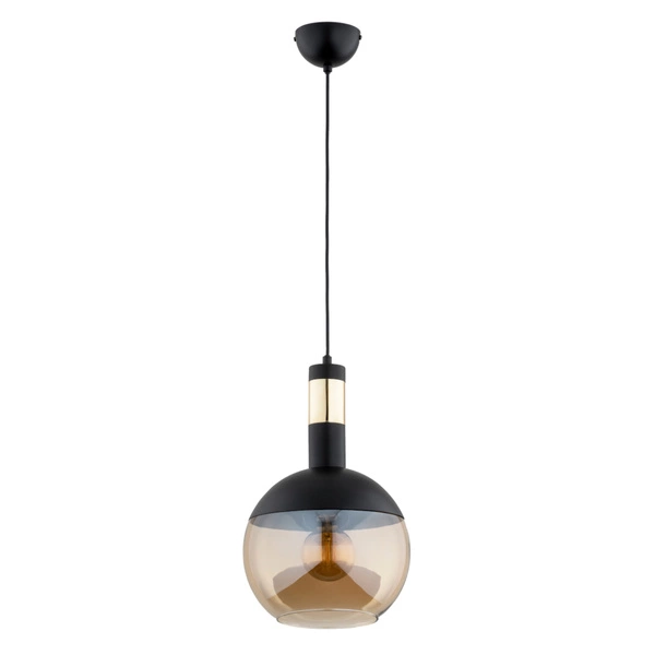 Lampa wisząca ALFA BOLSO 250 CZARNO-ZŁOTA 1xE27 25cm | 61237